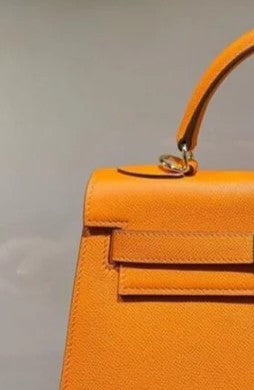 Bag 25 Brk HSS Cr / GryTr in Tg Orange with Brushed Gold Hardware
